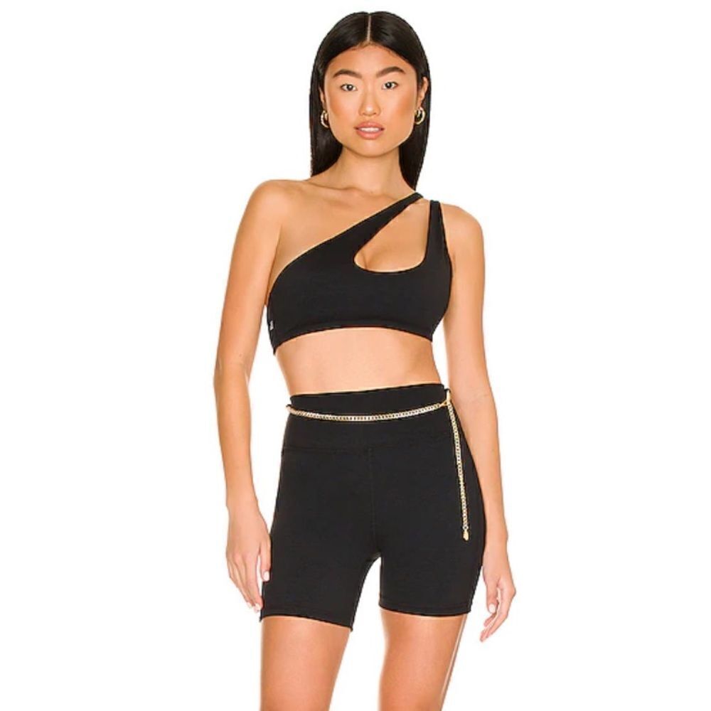 WeWoreWhat Bike Short in Black Slim Fit Sporty Shorts Summer